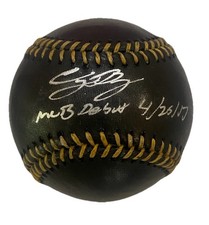 Cody Bellinger Dodgers Yankees Signed Auto MLB Debut Black Baseball Fanatics