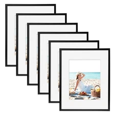 16 x 20 Picture Frame Set of 6, Classic Picture Frames Display Pictures 11x14...