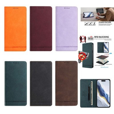 Magnetisch Schließen Rundum Schutzhülle Zuklappen PU Leder Cover Handytasche