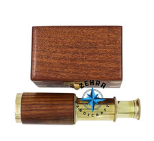 ZEHRA The Westminster Brass Telescope with Wooden Box Collectible father gift