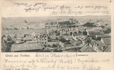 AK DR - Gruss aus Trebbin - Totalansicht ~1904 nach Leipzig-Gohlis