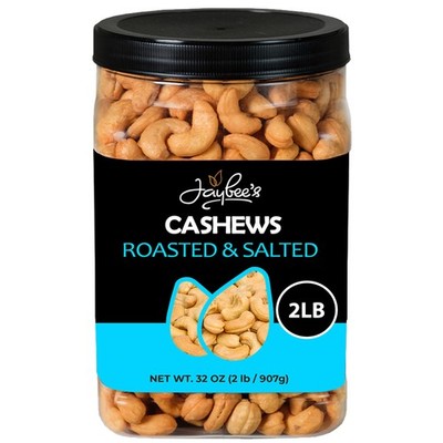 Jaybee's Nuts - Extra Large Whole Cashews Roasted Salted - Great for Gift Giving