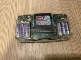 Working!!! Sega GAME GEAR w/ IPS Screen Clear Shell Dual ASIC VA0