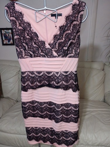 Sexy Vestido Para Mujer Sangría Encaje Talla 10 Cóctel/Fiesta - Imagen 3 de 11