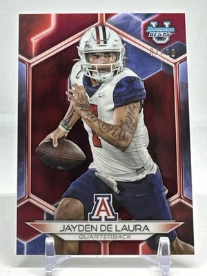 2023 Bowman University Best Jayden De laura Red Refractor #/10 Wildcats