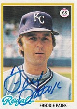 Freddie Patek (TOUGH AUTOGRAPH) 1978 Topps KC Royals SIGNED CARD RARE