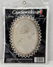 Needle Magic Candlewicking Embroidery Kit 4002 Star Flower Vintage Hoop Frame