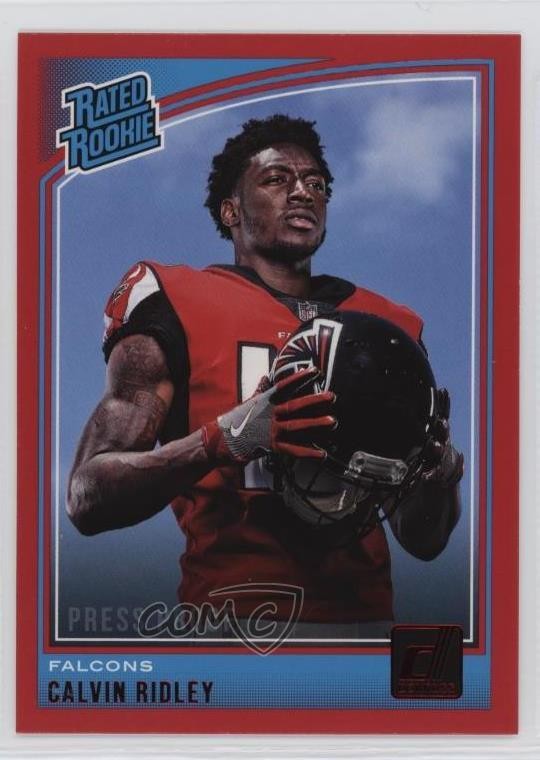 2018 Panini Donruss Rated Press Proof Red Calvin Ridley #311 Rookie RC 09gw