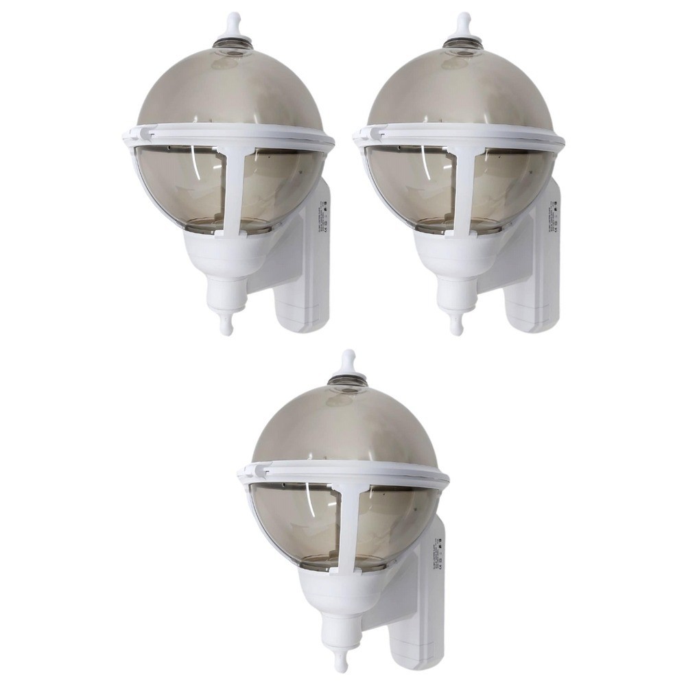 3 x ASD GL/WS100 Globe Lanterns 100 Watt B22 (White/Smoke Effect)