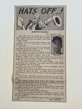 Johnny Podres Hats Off Los Angeles Dodgers 1961 Sporting News Baseball 4X8 Panel