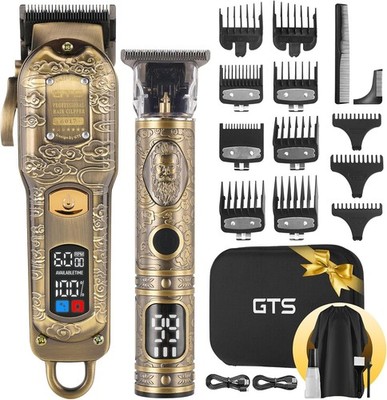 Professional Hair Clippers and Trimmer Kit for Men, Barber Clipper Set Cordless