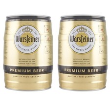 Warsteiner Premium Beer Birra 2 Fusti Barilotto da 5 litri Ognuno