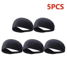 5 Pack Sports Headbands for Men  Women, Moisture Wicking Workout Sweatbands US