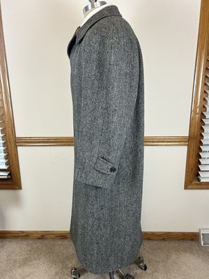 VINTAGE BROOKS BROTHERS DONEGAL TWEED BALMACAAN OVERCOAT MADE IN