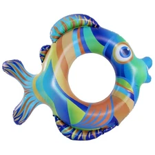 In The Swim Fish Inflatable Pool Tube Float – 36" Swim Ring with Colorful 3D