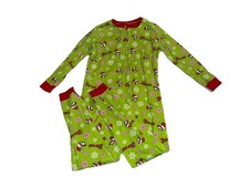 Buc-ee s One Piece Union Suit Christmas Pajamas Grinch Size Large bucees