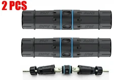 2 Pack CAT6 CAT5e RJ45 Inline Outdoor Waterproof Shielded Cable Extender Coupler