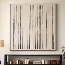 Neutral Abstract Canvas Wall Art Modern Abstract Posters and Prints Brown Bei...