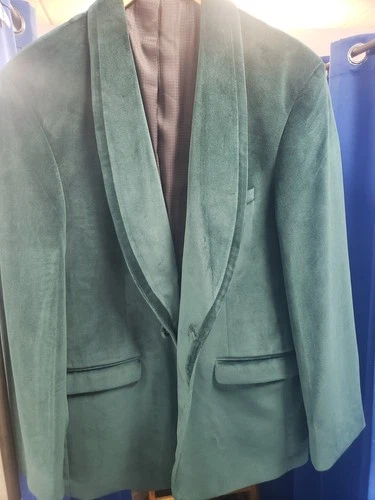 Allure Men Green Velvet Jacket 40 Reg image 2