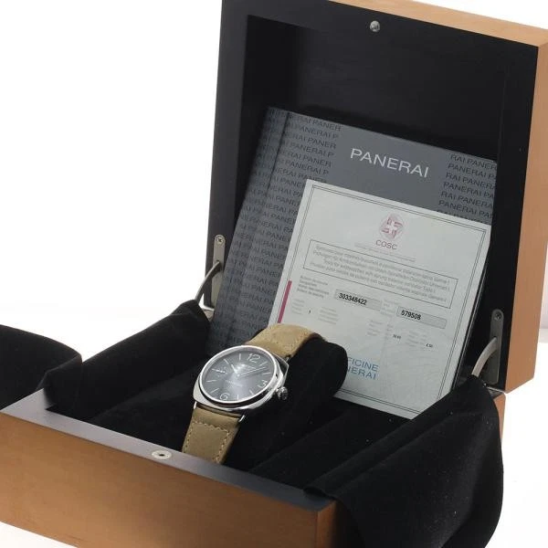 Panerai — Officine Panerai Radiomir Black Seal PAM00380 45mm SS Black Dial Watch #C11903