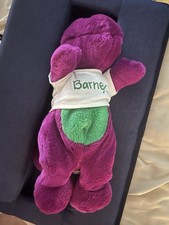 Vintage Barney The Dinosaur 13 Plush 1992 Lyons Group Purple Plush T-Shirt