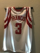 Steve Francis Autographed. Jersey of the Atlanta Falcons, COA by AWM