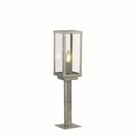 Stehlampe AußEn Wegeleuchte Garten Hof IP44 In Silber E27 50 Cm Glas Metall