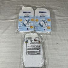 6 Vintage Sz 3 Diapers Muppet Babies Jim Henson Cloth Like Cover 1997 Reborn I1