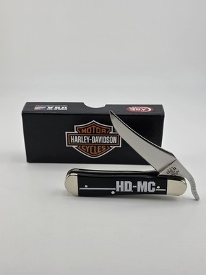 Case XX 52242 Harley-Davidson Black Synthetic Smooth RussLock Pocket Knife USA 