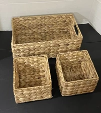 Wicker Basket 3 Piece Set