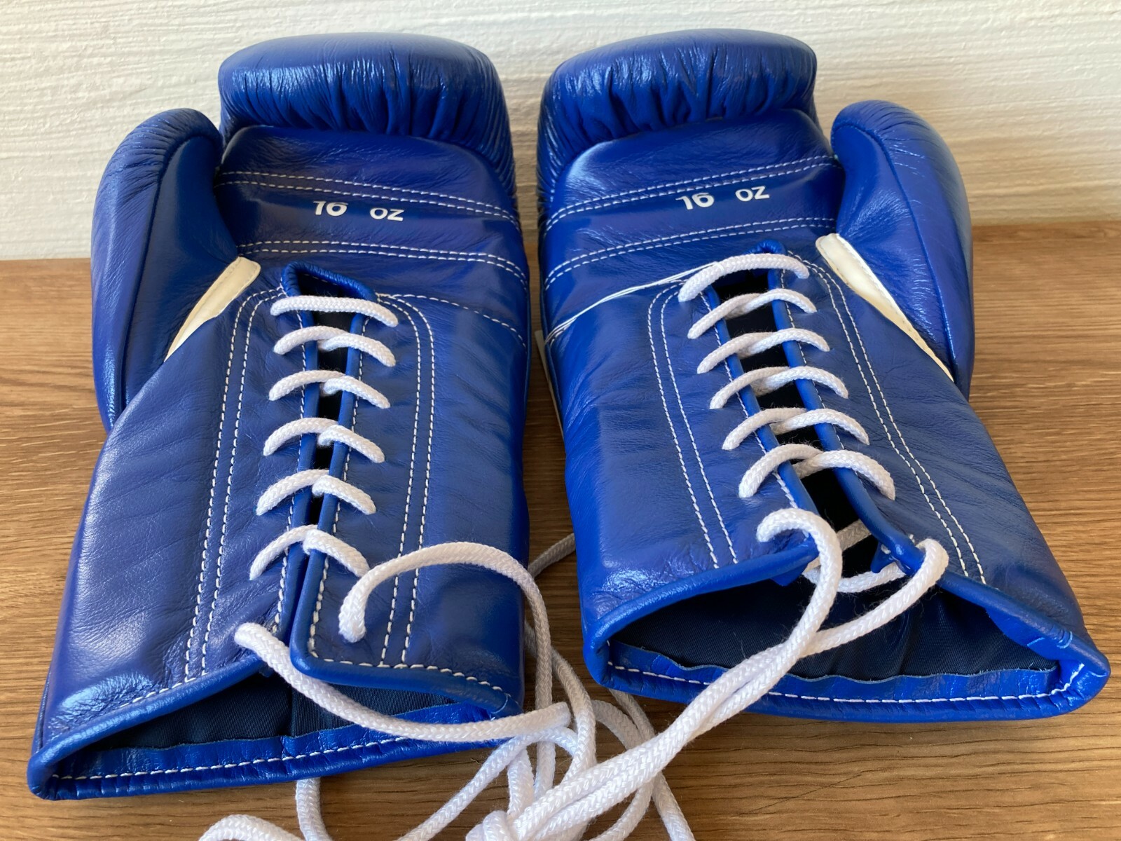 WINNING Boxing Gloves 16oz MS600 Blue Lace Up Pro Type Training Japan