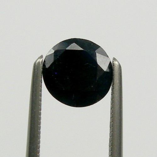 Qty 1 Round Australian Sapphire Loose Gemstone - Good Blue to Dark Blue Black - Picture 41 of 62