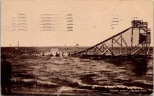 Vintage Postcard Large Water Slide at Toledo Beach Toledo Ohio OH 1910      V788