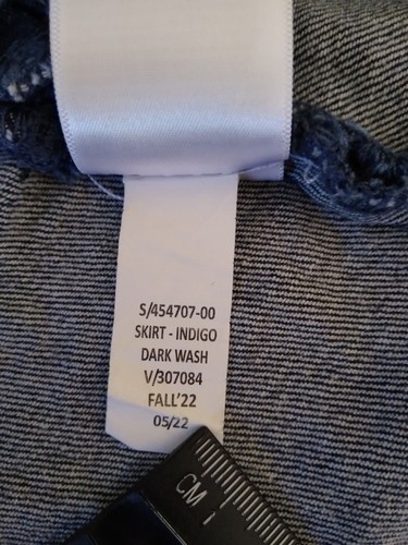 Gap Kids Pleated Denim Mini Skirt Size XL (12) Indigo Dark Wash Side Zipper - Picture 6 of 24