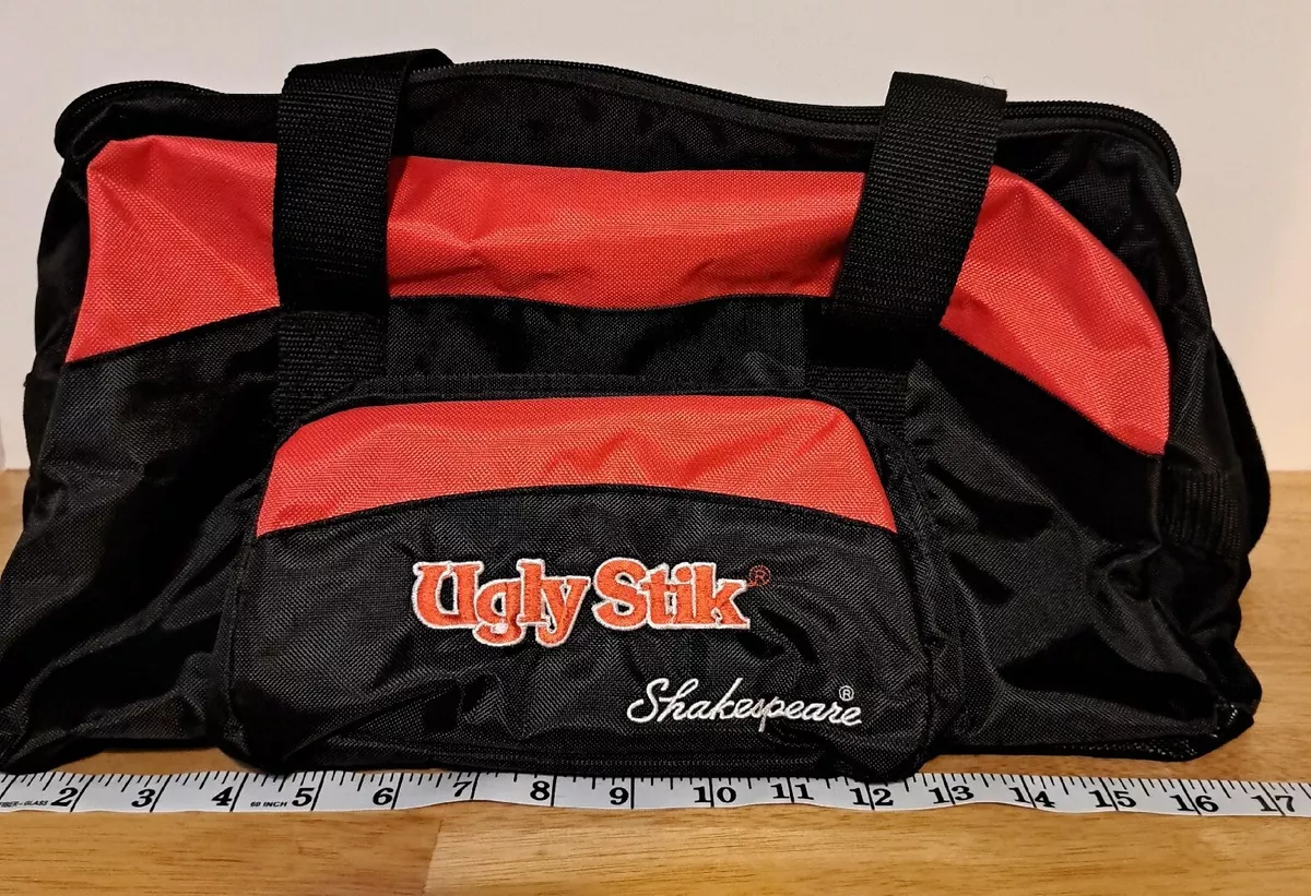 Ugly Stick Fishing Tackle Bag Tote Black Red Shakespeare 17 x 9