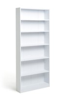 Maine 6 Shelf Bookcase - Shelving Storage Unit Display Cabinet - White