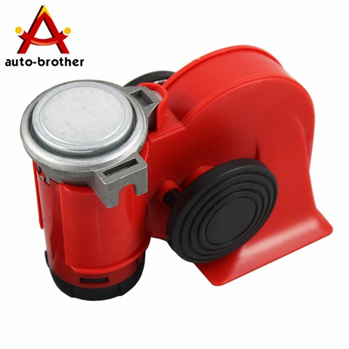 Red Car Interior Dual Tone Trumpet Loud Electric Air Horn Compressor Truck Train - Picture 3 of 6