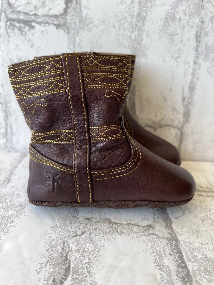 Frye Baby ребенка ясельного возраста кожи ковбойские ботинки ботинок туфли молодежный размер 3 коричневый - Изображение 2 из 4