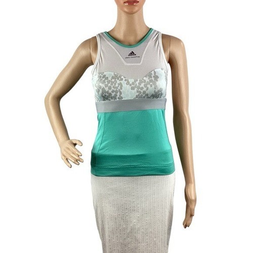 adidas by Stella McCartney Barricade Tank Top Size 32 White Green