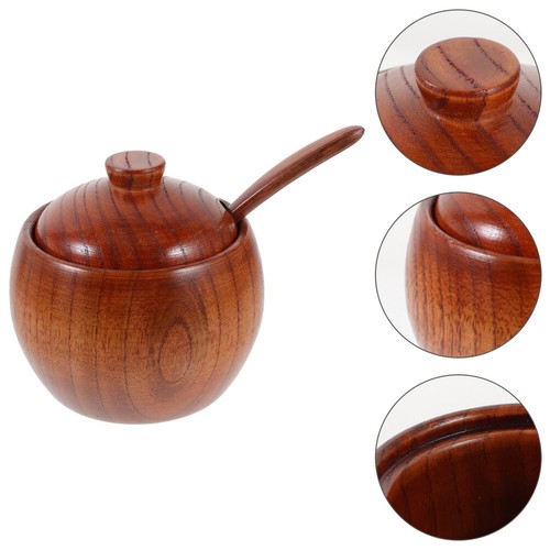 Seasoning Jar Spoon Salt Pepper Cellar Salt Bowl with Spoon Condiment Container - Picture 12 of 12