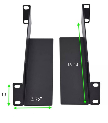 1U Adjustable Network Server Shelf Rails 16.14" Deep, 6 lb Capacity Rack Mounts - Picture 8 of 9