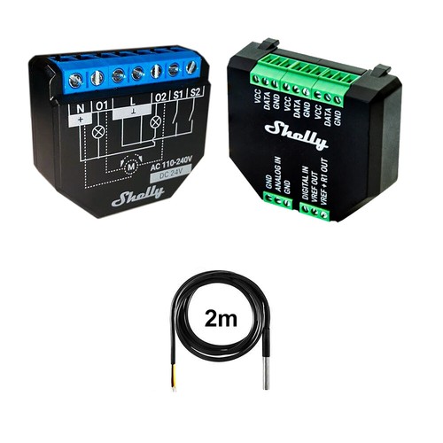 Shelly Plus 2PM 16A Misuratore di potenza WiFi opzionale. Plus Addon & DS18B20 & Tasmota 14 - Foto 17 di 34