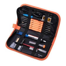 Electric Soldering Iron Gun Tool Kit 110V 60W Control ℃ Welding Station Tip Case