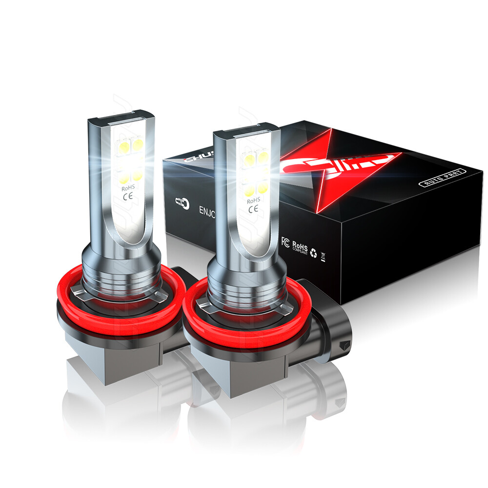 2PCS H8 H11 H16 LED Bulbs Fog Light 6000K White Kits For Toyota 