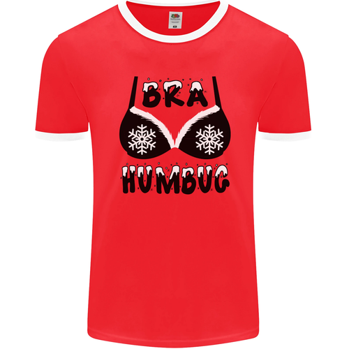 Reggiseno Truffatore Fiocco di Neve Divertente Natale Uomo Suoneria T-Shirt