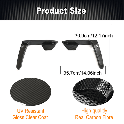 DRY Carbon prese d'aria sfiato anteriore air vent alette per BMW F95 X5M F96 X6M - Foto 8 di 13