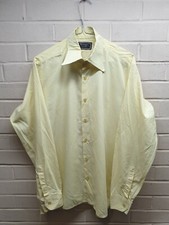 The Saville Row Burlington Vintage Men's Yellow Long Sleeve Formal Shirt 15.5in