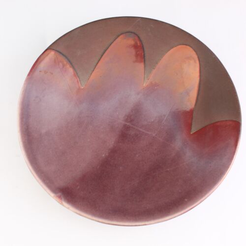 Tony Evans Raku Bowl Footed Studio Art Pottery Signed #2049 7.75" - Picture 3 of 7