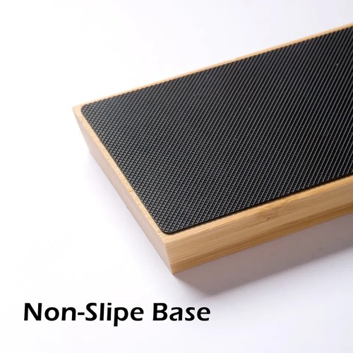 Knife Sharpening Stone 1000/6000 Non-Slip Dual Whetstone Set Holder Bamboo Base - Picture 6 of 10