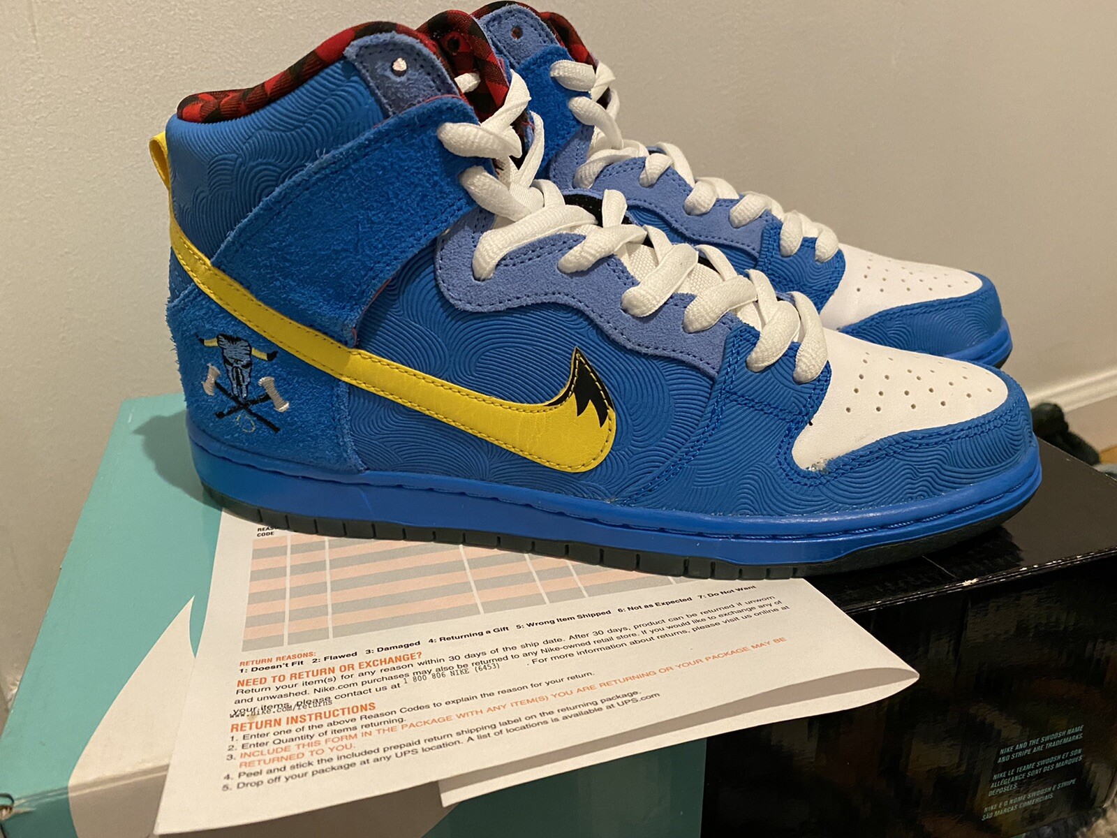 nike sb dunks all blue